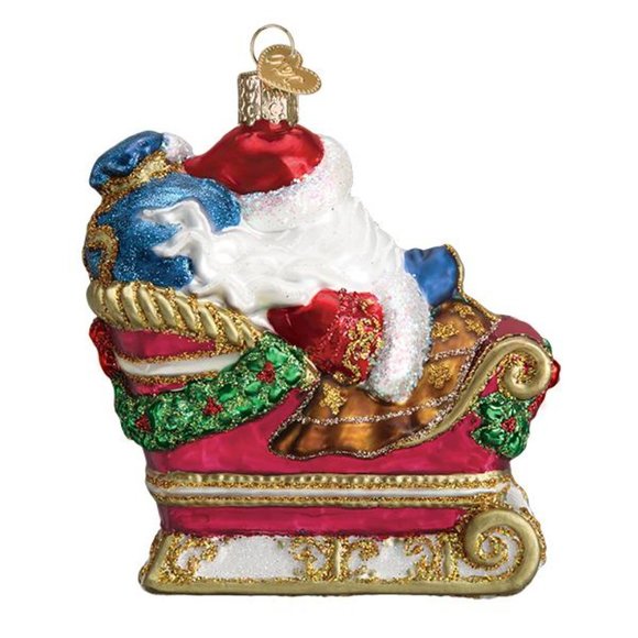 Santa In Sleigh Christmas Ornament with Keepsake Box | Old World Christmas | NWT - Picture 2 of 8